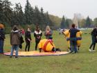 Students sumo wrestling out on the front lawn last Sunday