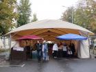 The entrance to the Farmers' Market of Moscow