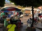 Tuktuks and motos on the street in downtown Leticia