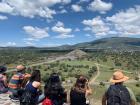 Enjoying the view from the top of the Pyramid of the Sun! It took a lot of energy to climb all the way to the top but it was worth it.