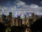 Another portion of Hong Kong's skyline lit up at night