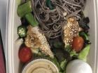 The purple parts are soba noodles