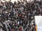Some protesting is more peaceful, like this human chain calling for basic rights