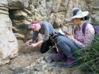 Collecting a scat sample with my labmate in Qinghai Province, China. 