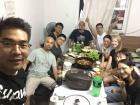 We often all have dinner together because everyone lives so close to where they work. 
