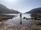 My flatmate, Alison, had fun splashing around in Loch Shiel