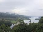 The famous Queen's View in Pitlochry, where sometimes the Scottish weather makes for a beautiful fog