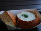 Clam chowder in a sourdough bread bowl (Credit: Google Images)