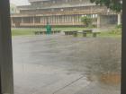 This is the library on campus! You can find many students in there, especially when it is raining heavily
