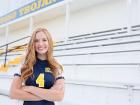 One of my senior pictures in my soccer jersey at my home stadium in Owosso. I was #4 on the trojan team as a stopper and striker, also I was a captain for the team.