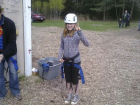Getting ready to climb a rockwall in a typical tomboy outfit. I loved sneakers and clothes I could get dirty!