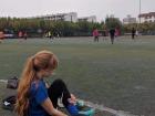 Putting on my cleats to play