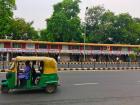 Look at how fast a tuk-tuk (Indian taxi) can zoom by you! 
