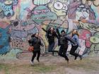 Attempting to jump in Callao with my friends 