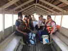 My friends and I enjoying a boat ride in Iquitos 