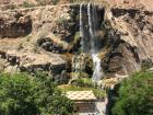 The view of the waterfall at the Ma'in Hot Springs was surreal