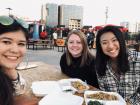 My roommate, a friend and I went to a market