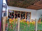 A restaurant cutely decorated for Día de Amor y Amistad