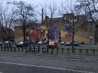 A lot of the murals are in parking lots, to cheer up what could be bleak places