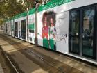 The tram I take to school in the morning in Rome