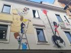 Popular cartoons in a Roman neighborhood!