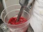 Step One: Blend strawberries, water and sugar 