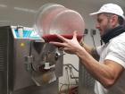 Step Two: Pour base into batch freezer