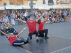 Finshing poses of the street performers 