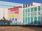 A huge mural painted for the “National Day of Mental Health"