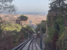 The Funicular is made of glass windows so the passengers can see the city as they go up or down the mountain