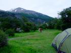 In the mornings we had to get water in a large pot and bring it back to the campsite 