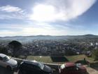 This is the view from the Torre del Homenaje looking south. In the far distance is the Cañón del Sil, which is actually located between Monforte de Lemos and Ourense