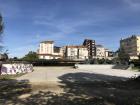 This is the view looking back towards the center of Monforte de Lemos from the courtyard of the Colexio da Nosa Señora da Antiga