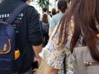 Everyone walks in the same path keeping to the right! Even when there are large crowds!