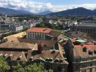 View of the Alps from the bell tower