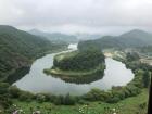 A Korea Peninsula-shaped cliff 선암마을 한반도지형 Seon'am Village.