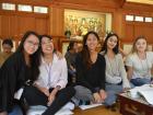 My friends and me waiting for the tea ceremony to begin.