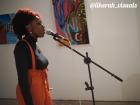 Performing my released music for the first time this summer at an art gallery