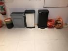 All the trash categories as seen in the kitchen at work!