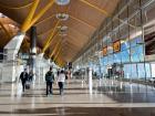 The beautiful Madrid airport in Spain where I changed planes