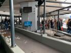 The taxi line at the airport
