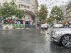 A glimpse of rainy Paris from the taxi window