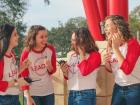 Having fun with other leaders during an admissions event