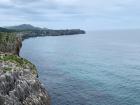 View of the coast on a very cloudy day