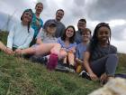 My friends and I stopping to have lunch on our hike