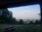 A view of Zagreb and the old fortress of Medvedgrad from the top of Sljeme mountain