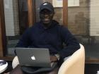 Me in my natural habitat, studying and doing homework in my dorm's study room