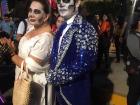 La Catrina & El Catrin during a Dia de Muertos celebration. Many people dress as these figures to celebrate the holiday!