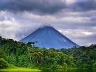 Arenal Volcano creates a beautiful backdrop for the town of La Fortuna in Costa Rica