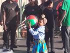 Nailah films a music video with her classmates at Roses in Concrete before our journey to the motherland